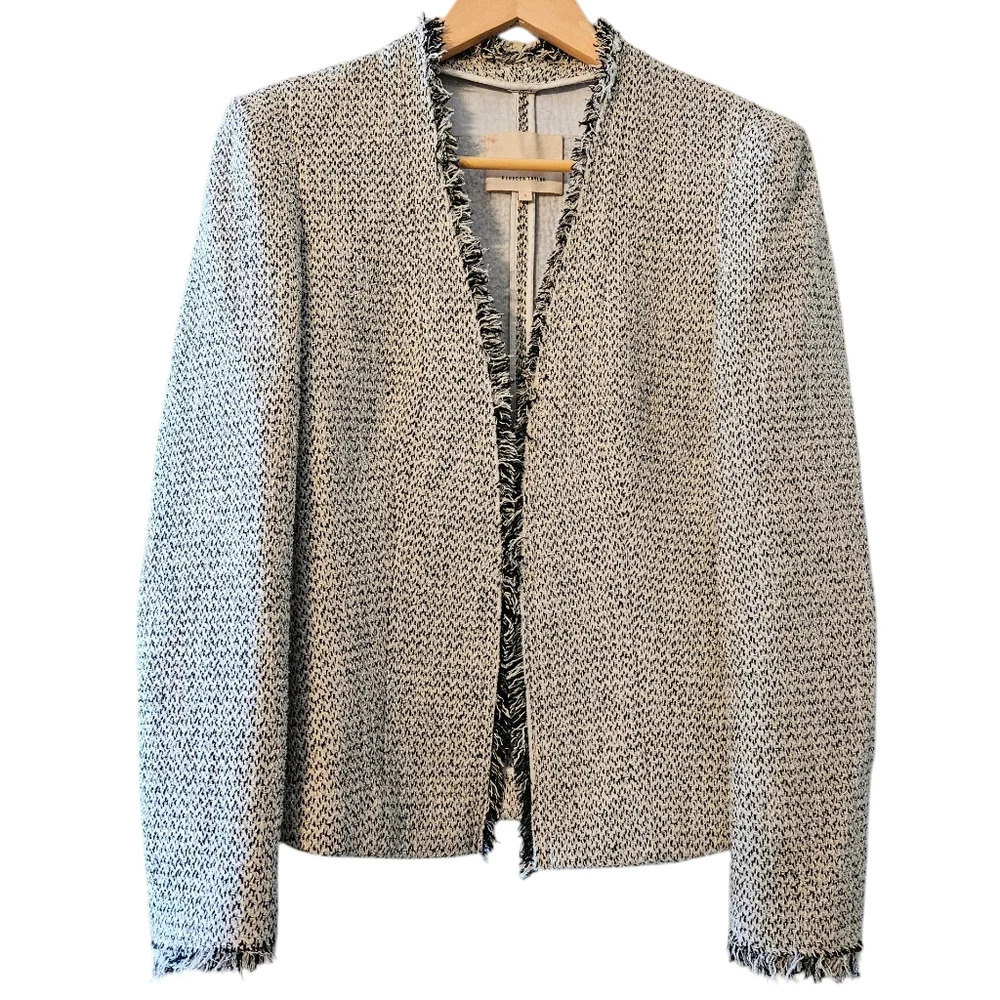 Rebecca Taylor Textured Tweed Women's Feminine Classic Blazer Jacket Size US 2.